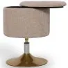 Hocker Mit Stauraum Gepolstert In Chenille - Tony image 7