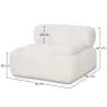 Modulares Ecksofa Links - Bezogen Mit Weißem Bouclé-Stoff - Bianca image 7
