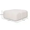 Modularer Pouf Gepolstert Mit Bouclé-Stoff - Modernes Design – Kombinierbar Mit Modularsofa Bianca image 7