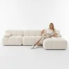 Modularer Pouf Gepolstert Mit Bouclé-Stoff - Modernes Design (93х63) – Kombinierbar Mit Modularsofa Bianca image 7