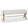 Bank Gepolstert Mit Samtstoff Und Gestell Aus Goldenem Metall - Vovi image 7