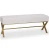 Bank Gepolstert Mit Samtstoff Und Gestell Aus Goldenem Metall - Vovi image 7