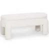 Bank Mit Stauraum Gepolstert In Off-White Bouclé Stoff – Moderner Sitz Für Wohnzimmer Und Schlafzimmer - Boreta image 7