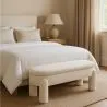 Bank Mit Stauraum Gepolstert In Off-White Bouclé Stoff – Moderner Sitz Für Wohnzimmer Und Schlafzimmer - Boreta image 7