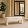 Bank Mit Stauraum Gepolstert In Off-White Bouclé Stoff – Moderner Sitz Für Wohnzimmer Und Schlafzimmer - Boreta image 7