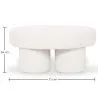 Design-Ottoman In Weißem Bouclé – Moderner Couchtisch - Sera image 7