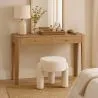 Hocker Gepolstert Mit Bouclé-Stoff In Off-White – Moderner Sitz Für Wohnzimmer Und Schlafzimmer - Boreta image 7