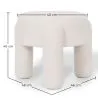 Hocker Gepolstert Mit Bouclé-Stoff In Off-White – Moderner Sitz Für Wohnzimmer Und Schlafzimmer - Boreta image 7