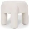 Hocker Gepolstert Mit Bouclé-Stoff In Off-White – Moderner Sitz Für Wohnzimmer Und Schlafzimmer - Boreta image 7