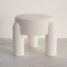 Hocker Gepolstert Mit Bouclé-Stoff In Off-White – Moderner Sitz Für Wohnzimmer Und Schlafzimmer - Boreta image 7