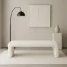 Bank Gepolstert Mit Weißem Bouclé-Stoff - Modern Elegant Minimalistisch - Karla image 7