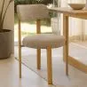 Esszimmerstuhl Chenille gepolstert - Eichenoptik Beine - Ergonomisches und modernes Design - Okare image 7