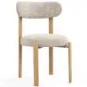 Esszimmerstuhl Chenille gepolstert - Eichenoptik Beine - Ergonomisches und modernes Design - Okare image 7