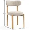 Esszimmerstuhl Chenille gepolstert - Eichenoptik Beine - Ergonomisches und modernes Design - Okare image 7
