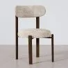 Esszimmerstuhl gepolstert in Chenille – Dunkle Holzoptik-Beine – Ergonomisches und modernes Design – Okare image 7