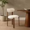 Esszimmerstuhl gepolstert in Chenille – Dunkle Holzoptik-Beine – Ergonomisches und modernes Design – Okare image 7