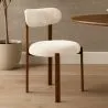 Esszimmerstuhl gepolstert in Chenille – Dunkle Holzoptik-Beine – Ergonomisches und modernes Design – Okare image 7