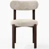 Esszimmerstuhl gepolstert in Chenille – Dunkle Holzoptik-Beine – Ergonomisches und modernes Design – Okare image 7