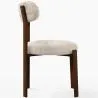 Esszimmerstuhl gepolstert in Chenille – Dunkle Holzoptik-Beine – Ergonomisches und modernes Design – Okare image 7
