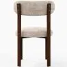 Esszimmerstuhl gepolstert in Chenille – Dunkle Holzoptik-Beine – Ergonomisches und modernes Design – Okare image 7