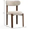 Esszimmerstuhl gepolstert in Chenille – Dunkle Holzoptik-Beine – Ergonomisches und modernes Design – Okare image 7