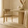 Wohnzimmer Sessel mit Armlehnen gepolstert in Chenille – Eichenoptik Beine – Ergonomisches und modernes Design – Okare image 7