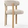 Wohnzimmer Sessel mit Armlehnen gepolstert in Chenille – Eichenoptik Beine – Ergonomisches und modernes Design – Okare image 7