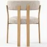 Wohnzimmer Sessel mit Armlehnen gepolstert in Chenille – Eichenoptik Beine – Ergonomisches und modernes Design – Okare image 7