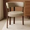 Wohnzimmer Sessel mit Armlehnen gepolstert in Chenille – Dunkle Holzoptik Beine – Ergonomisches und modernes Design – Okare image 7