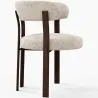 Wohnzimmer Sessel mit Armlehnen gepolstert in Chenille – Dunkle Holzoptik Beine – Ergonomisches und modernes Design – Okare image 7