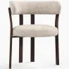 Wohnzimmer Sessel mit Armlehnen gepolstert in Chenille – Dunkle Holzoptik Beine – Ergonomisches und modernes Design – Okare image 7