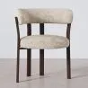 Wohnzimmer Sessel mit Armlehnen gepolstert in Chenille – Dunkle Holzoptik Beine – Ergonomisches und modernes Design – Okare image 7