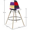 Barhocker - Patchwork-Polsterung - Skandinavisches Design und Holzbeine - Skögur image 7
