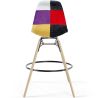 Barhocker - Patchwork-Polsterung - Skandinavisches Design und Holzbeine - Skögur image 7