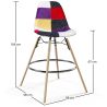 Barhocker - Patchwork-Polsterung - Skandinavisches Design und Holzbeine - Skögur image 7