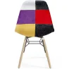 Esszimmerstuhl - Patchwork-Polsterung - Skandinavisches Design und Holzbeine - Skögur image 7