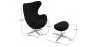 Fauteuil avec repose-pieds design en forme d'œuf - Revêtement en tissu - Brave image 7
