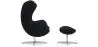 Fauteuil avec repose-pieds design en forme d'œuf - Revêtement en tissu - Brave image 7