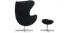 Fauteuil avec repose-pieds design en forme d'œuf - Revêtement en tissu - Brave image 7