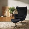 Fauteuil avec repose-pieds design en forme d'œuf - Revêtement en tissu - Brave image 7