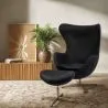 Fauteuil avec repose-pieds design en forme d'œuf - Revêtement en tissu - Brave image 7