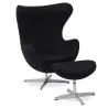 Fauteuil avec repose-pieds design en forme d'œuf - Revêtement en tissu - Brave image 7