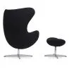 Fauteuil avec repose-pieds design en forme d'œuf - Revêtement en tissu - Brave image 7