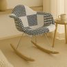 Schaukelstuhl Nordic-style Patchwork– Gepolstert in Stoff – Patchwork Sam  image 7