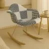 Schaukelstuhl Nordic-style Patchwork– Gepolstert in Stoff – Patchwork Sam  image 7