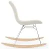 Schaukelstuhl Minimalistischer Bouclé – Nordischer Stil mit Holz- und Stahlbasis - Skögur image 7