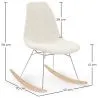 Schaukelstuhl Minimalistischer Bouclé – Nordischer Stil mit Holz- und Stahlbasis - Skögur image 7