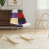 Schaukelstuhl Modern Patchwork – Nordischer Stil mit Holz- und Stahlbeinen - Skögur image 7