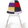 Schaukelstuhl Modern Patchwork – Nordischer Stil mit Holz- und Stahlbeinen - Skögur image 7