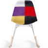 Schaukelstuhl Modern Patchwork – Nordischer Stil mit Holz- und Stahlbeinen - Skögur image 7